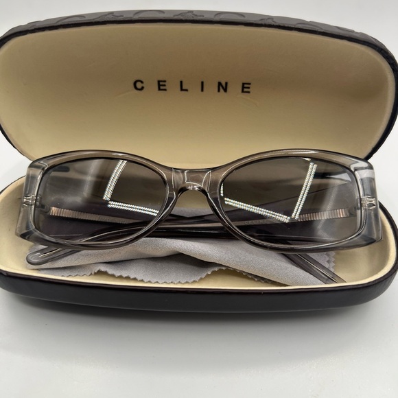 Celine EUC transparent grey sunglasses with branded case … - Picture 1 of 10